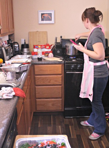 She makes cooking look cute. 